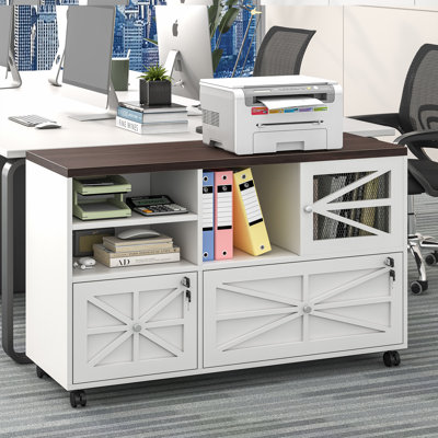 Manil 42.5'' Wide Mobile File Cabinet