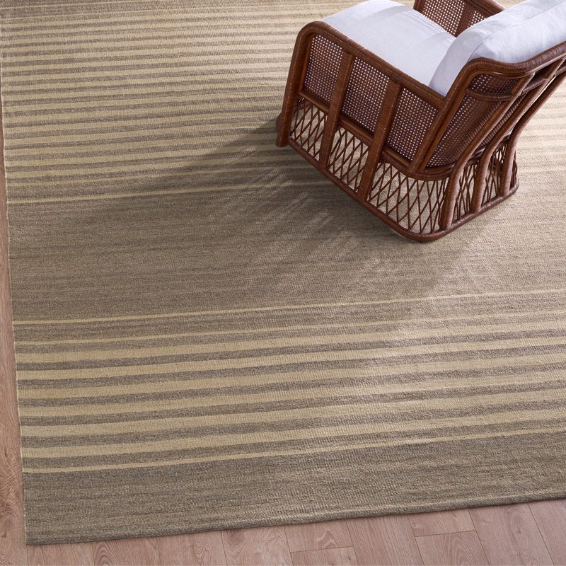 Ralph Lauren Bluff Point Stripe Wool Striped Rug, Rectangle 10' x 14'