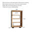 Grande bibliothÃ¨que en bois massif de style wabi-sabi avec cadre Ã©pais-407202808