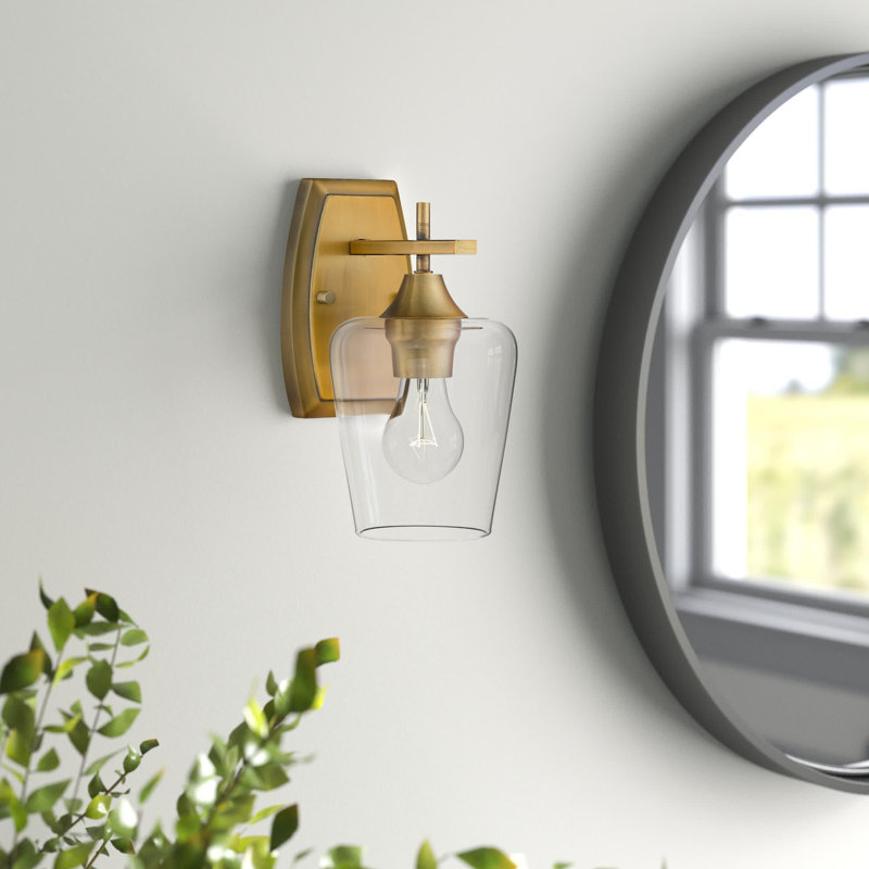 Dahlya Steel Armed Sconce, Olde Brass