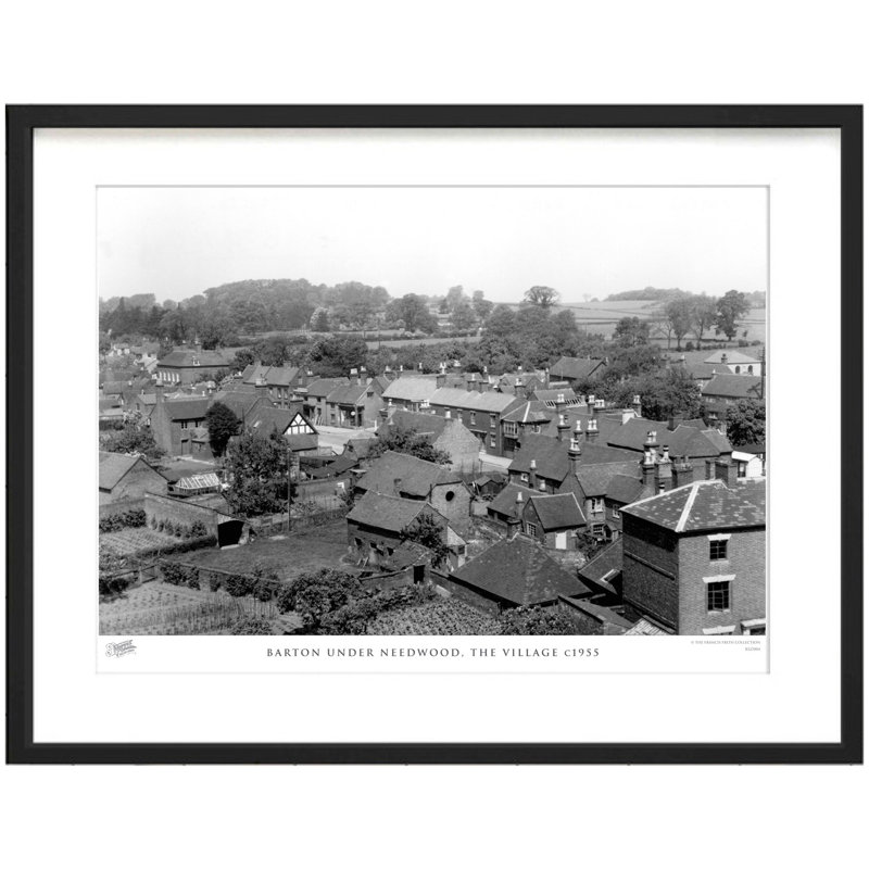 Barton Under Needwood, The Village C1955 - Single Picture Frame Print, 60cm H x 80cm W x 2.3cm D
