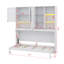 Lit simple escamotable mural simple avec armoire supérieure, supports, lit pliant peu encombrant avec éclairage et port USB-1954527316