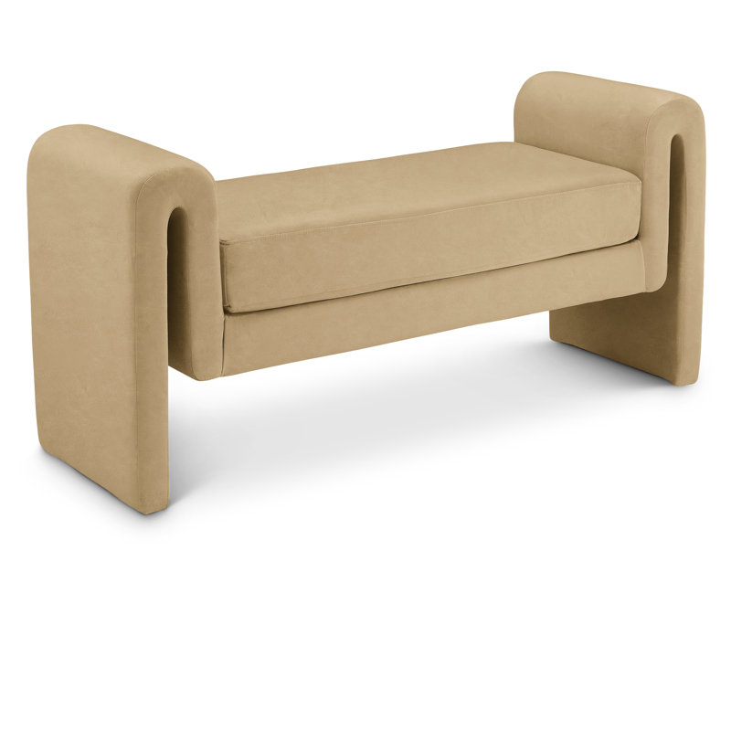 Sloan Upholstered Bench, Camel Velvet