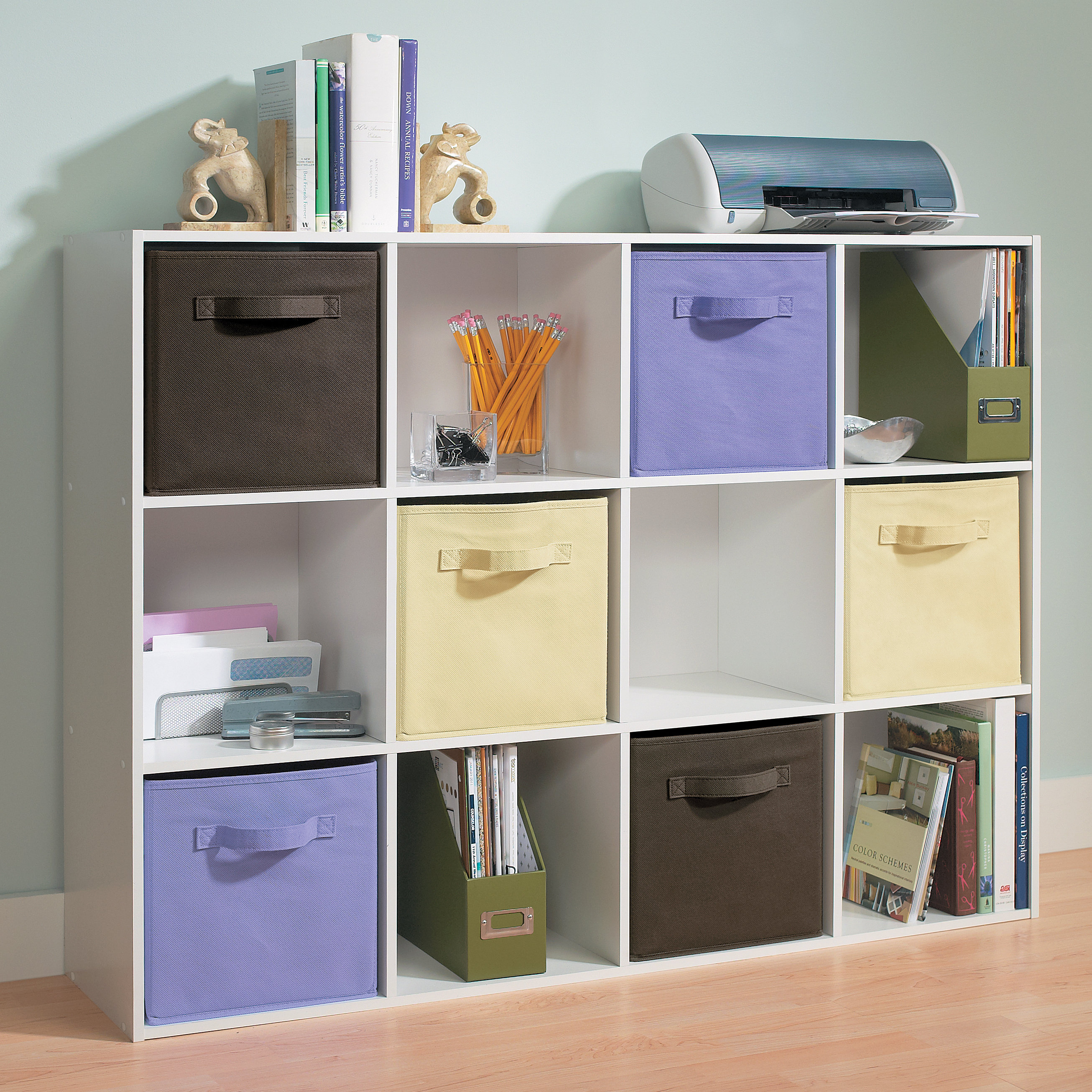 Cube Storage Organizer, 16-Cube Book Shelf, DIY Plastic Closet Cabinet