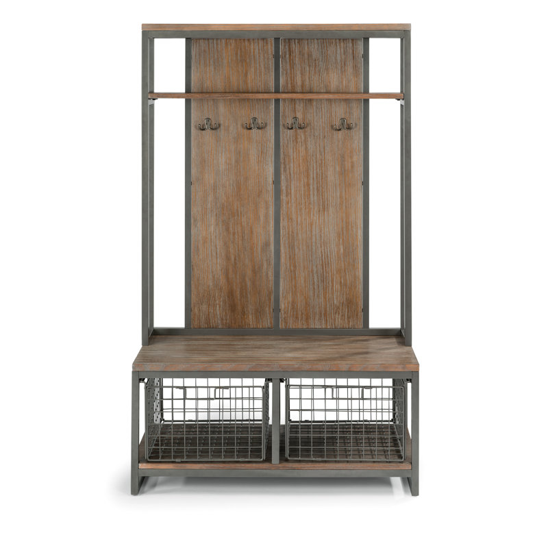 Eckles Hall Tree 39'' Wide with Bench and Shoe Storage