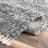 Kinard Shag Tasseled Power Loom Performance Gray Rug-1265377211