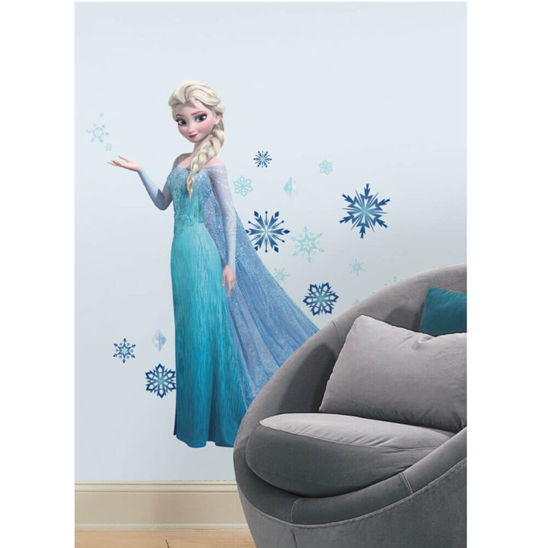 Frozen Elsa Giant Peel and Stick Wall Decal with Glitter