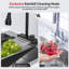 Robinet de cuisine noir rétractable à 3 fonctions