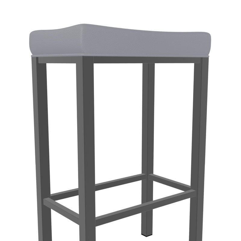 Groveland Bar & Counter Stool, Bar Stool (30" Seat Height), Steel Seat/Firestone Gray Frame