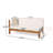 X-BACK LEFT CORNER BENCH, BEIGE