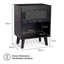 Black Rattan Black Rattan Bedside Table
