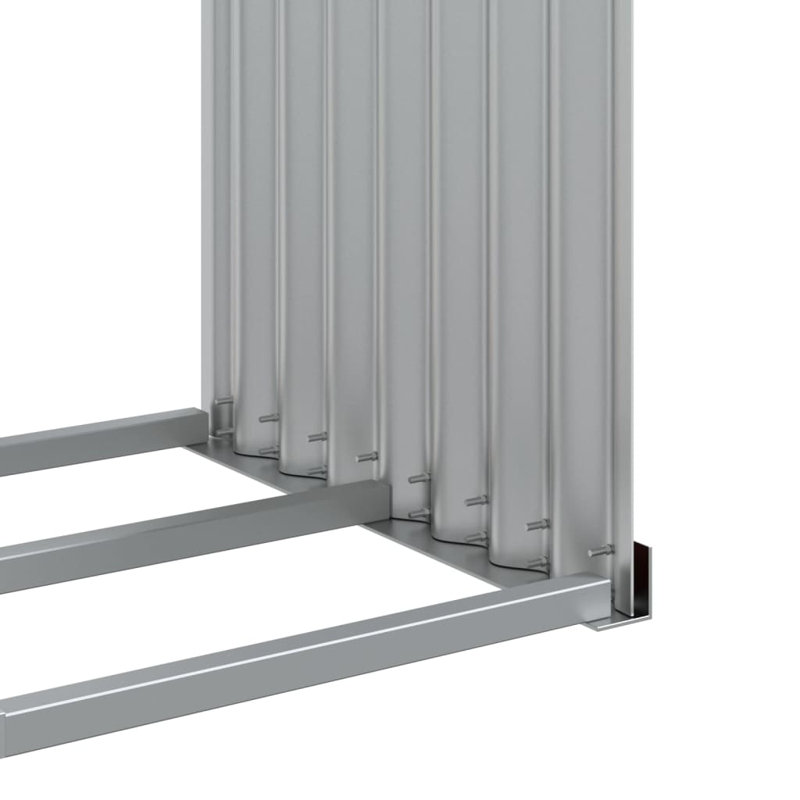 Porte-bûches en acier galvanisé 47,2 po x 17,7 po x 39,4 po, Brun