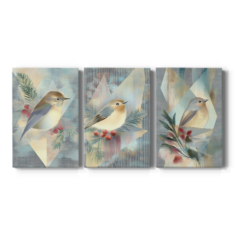 Art des Fêtes de Noël CLxxxvi - Toile tendue sur mesure - 3 pièces, H 36 po x l 72 po