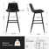 Rasnick Upholstered Counter Stool with Metal Frame