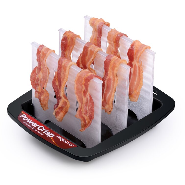 1pc, Microwave Bacon Cooker With Tray, Crispy Bacon Maker For Microwave,  Microwave Oven Baking Tray, Barbecue Machine Plate, Microwave Bacon Maker,  Mi