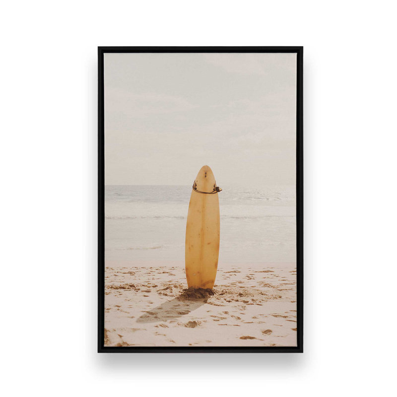 «Solitaire Surf», reproduction sur toile, Cadre flottant noir satiné, H 12,75 po x l 8,75 po x P 1,75 po