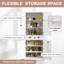 Garde-manger de 72 po avec tablettes réglables et grand tiroir, blanc-89131801