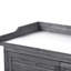Banc de travail gris rustique pour poste de travail, extérieur 39 po avec 2 tablettes, crochets latéraux et table de banc de grande capacité-121117886