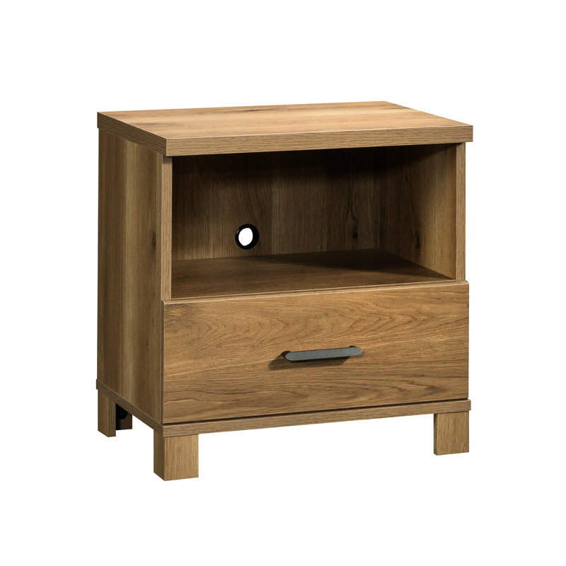 Table de chevet, tiroir et tablette Casual Country Brown