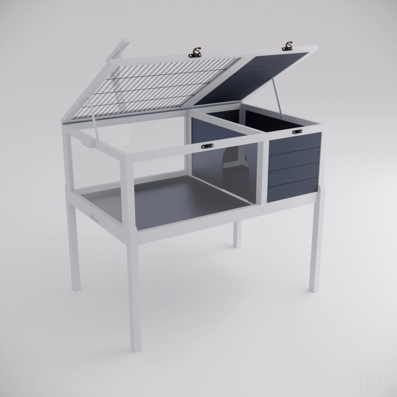 Maison de tortue en bois polyvalente pour petits animaux de compagnie avec de multiples fonctionnalités
