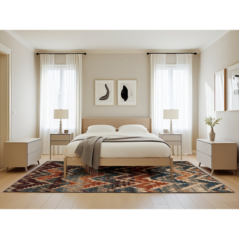 Tapis brun lavable à la machine, Rectangle 5 pi x 8 pi