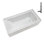 Baignoire en alcôve droite en acrylique blanc brillant avec drain extérieur Streamline 60 po x 30 po Streamline
