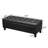 45" Tufted Faux Leather Storage Bench Ottoman For Living Room-1596714815