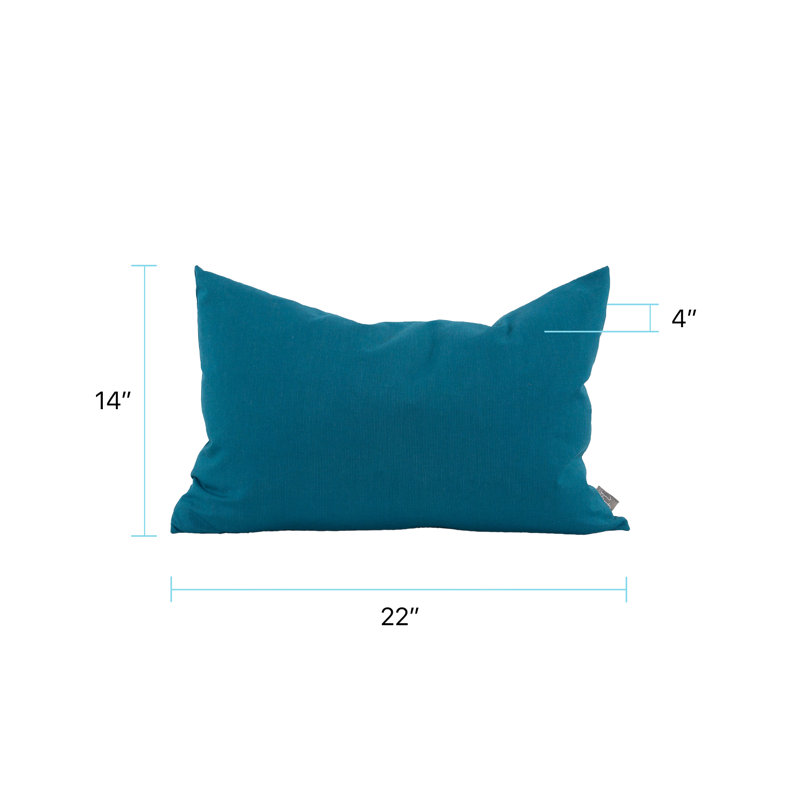 Pillow 14 x 22 Seascape Moss - Poly Insert, Blue