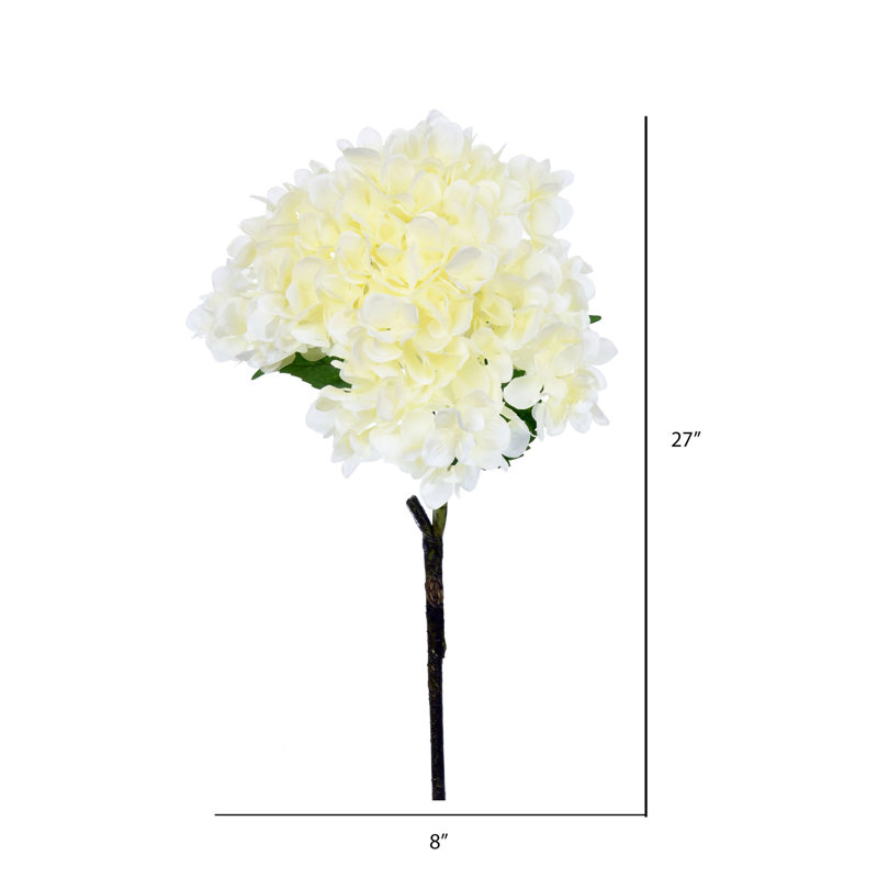 Artificial Hydrangea Spray, White
