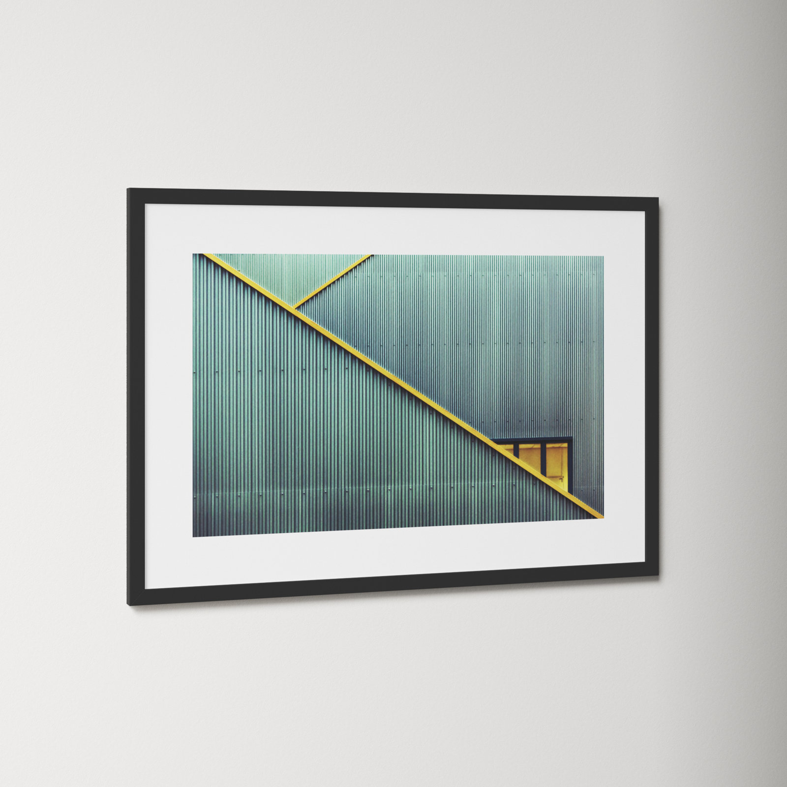 Stairs by Jan Niezen, Black Framed Paper, 24.25" H x 34.38" W x 0.88" D