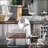 Upholstered Side Chair, Faux Leather High-Back Cantilever Dining Chairs with Top Handle(Set of 4)-14415870