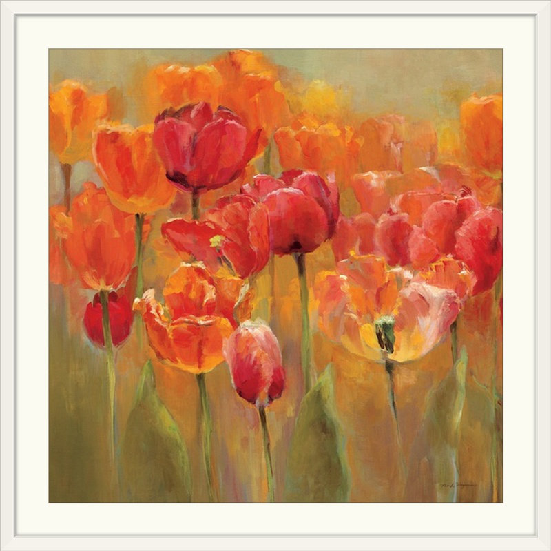 «Anjennette Tulips in the Midst III», reproduction d'art, H 20 po x l 20 po x P 1,5 po, Toile