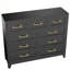 Commode haute 9 tiroirs en acier pour chambre à coucher et salon