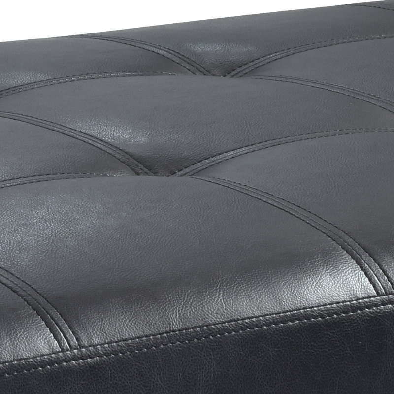 Riveredge Ottoman, Black, Black