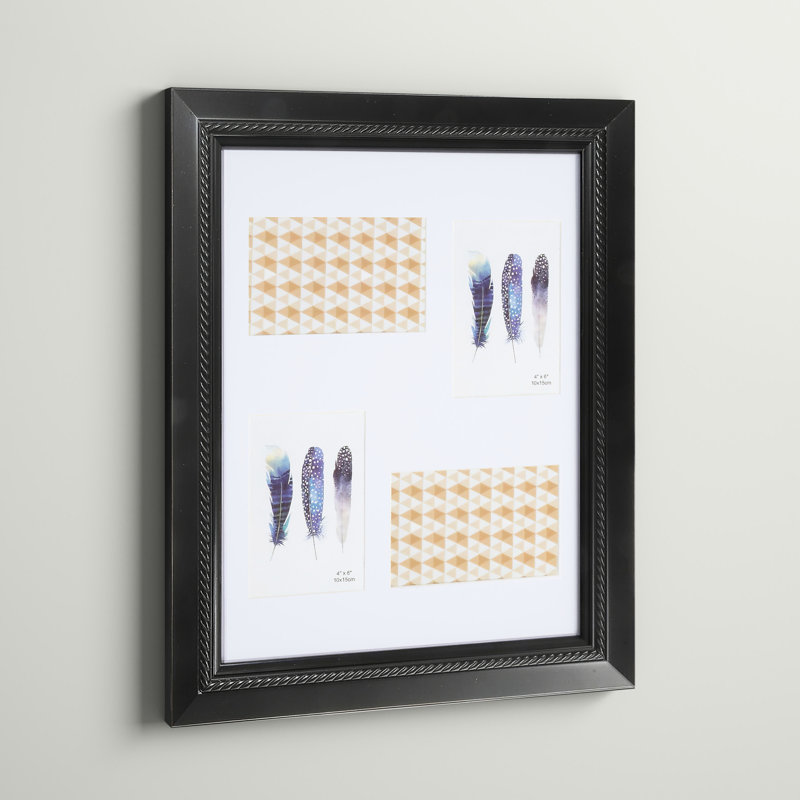 Lucian Black Matte Picture Frame with Mat