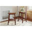 Chaise de salle à manger en bois de style campagnard 2 pièces de style campagnard TopMAX, adaptée aux petits espaces, couleur noyer