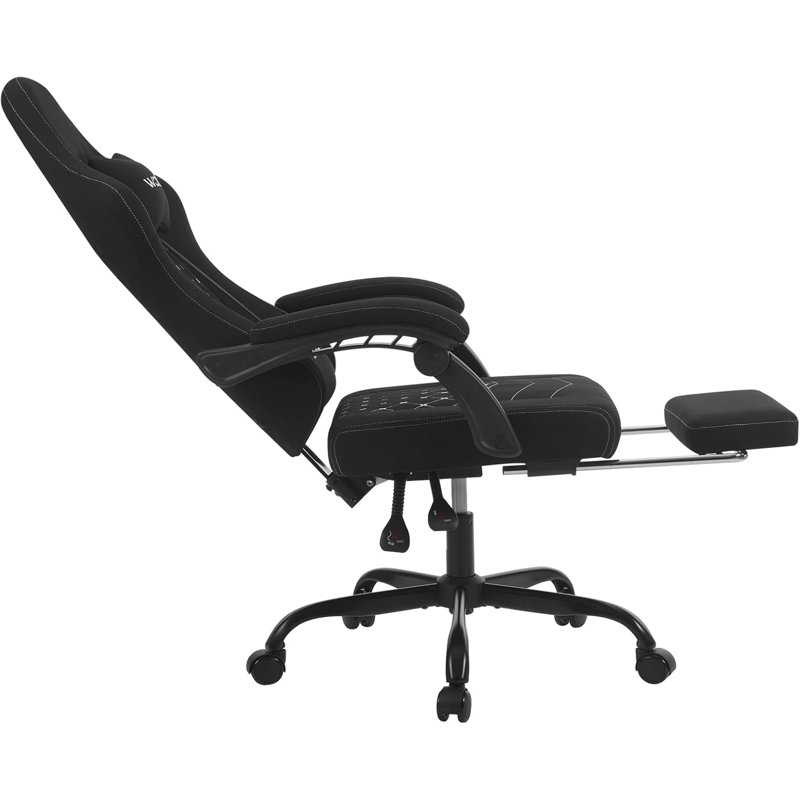 17 Stories Adjustable Reclining Swiveling PC & Racing Game Chair, Black/White