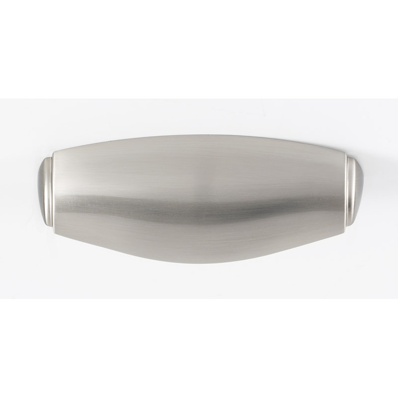 Satin Nickel Brushed Cup Pull with Mounting Hardware