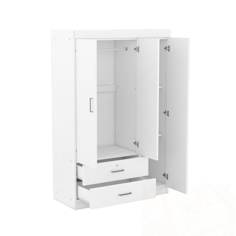 Zadok 3 portes avec 2 tiroirs, Blanc
