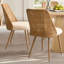 Set of 6 Boucle Rattan Back 19.5" Seat Height Dining Chair