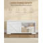 Coffre de rangement 42,9 po, grand coffre de rangement avec 2 charnières, banc en bois de style campagnard, coffre de rangement relevable, coffre d'entrée pour chambre à coucher, salon, blanc-110526355-110526354