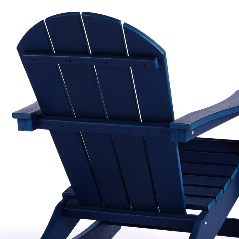 Chaise Adirondack à bascule en plastique avec table Laguna, Marine