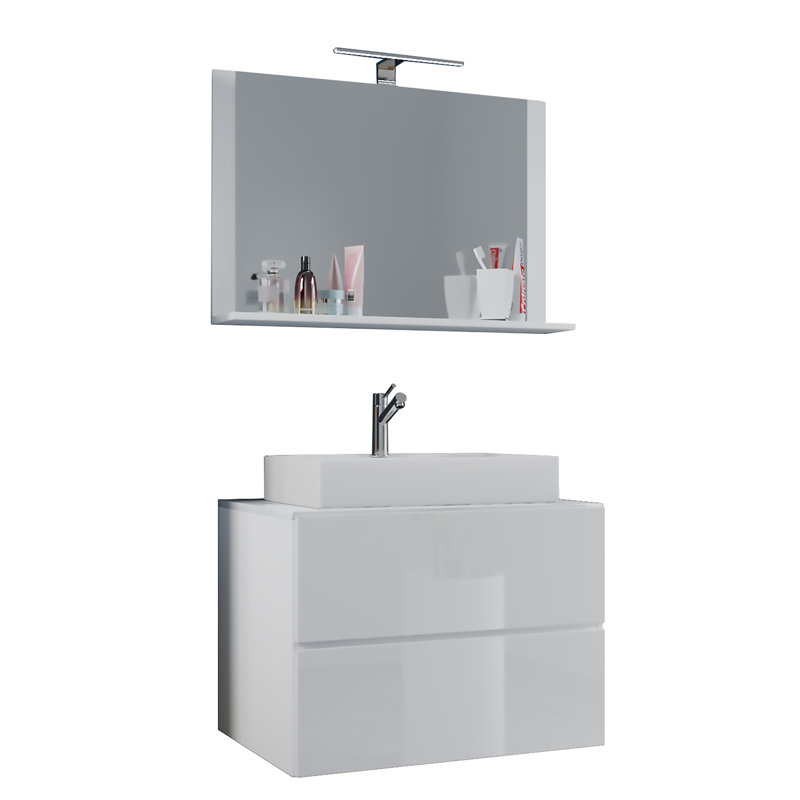 Razwana Bathroom Furniture Suite, White