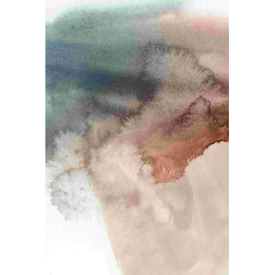 Red Ochre abstraite III - peinture sur toile tendue