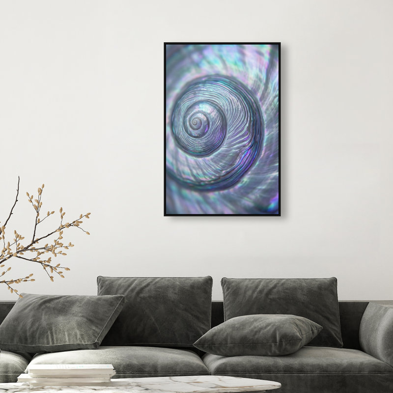 Sea Spiral Print by Oliver Gal, 16"H x 11"W, Black Floater Frame
