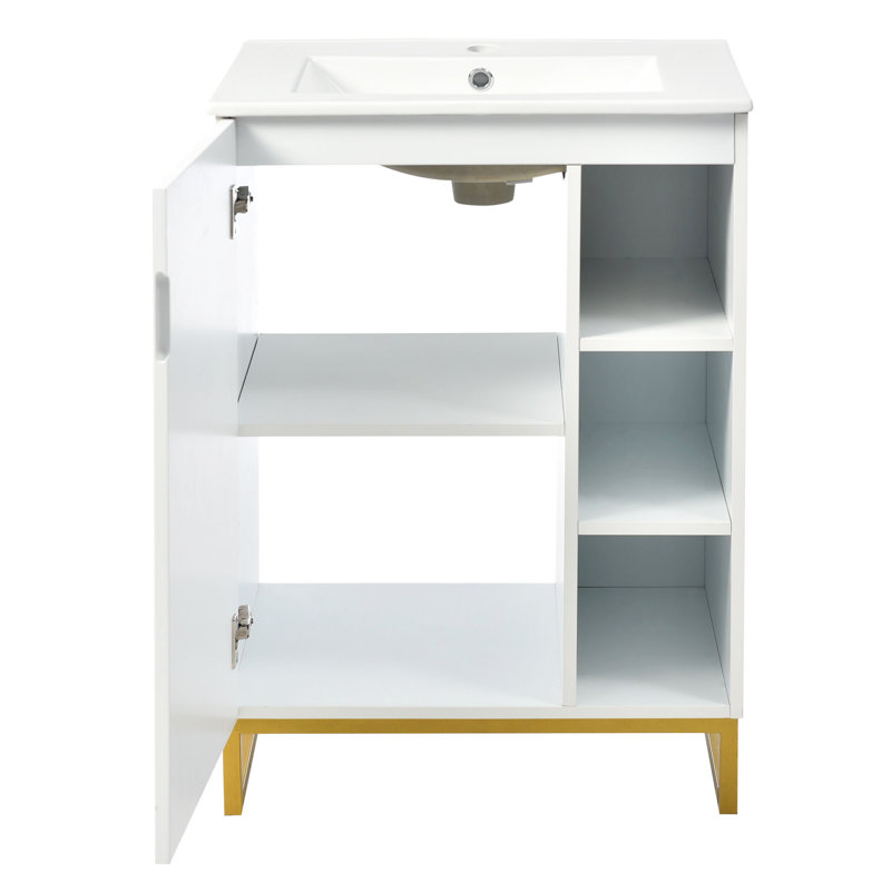 Modern Bathroom Vanity With Semi-Open Design And Premium Features
