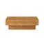 Table basse décorative 43,31 pouces en faux bois de ronce, table rectangulaire de style Mid-Century moderne pour le salon, table basse avec piédestal robuste en bois aggloméré pour le bureau, appartement