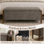 Banc de rangement rembourré 48 po avec pieds en bois massif 48 po-1883371494