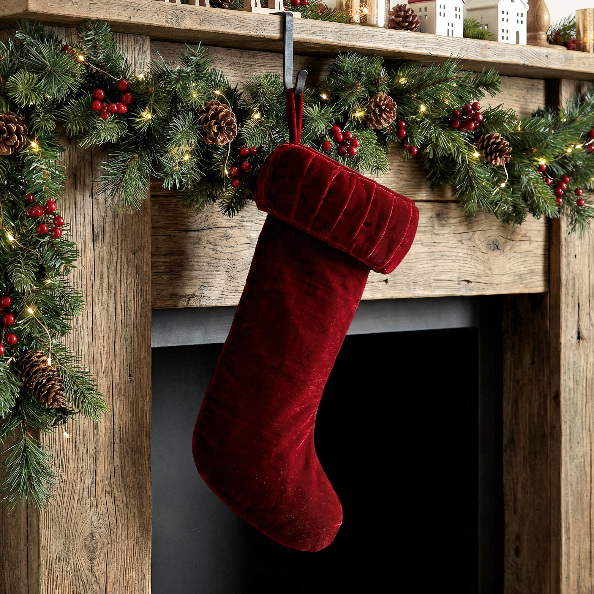Plush Stocking, Red