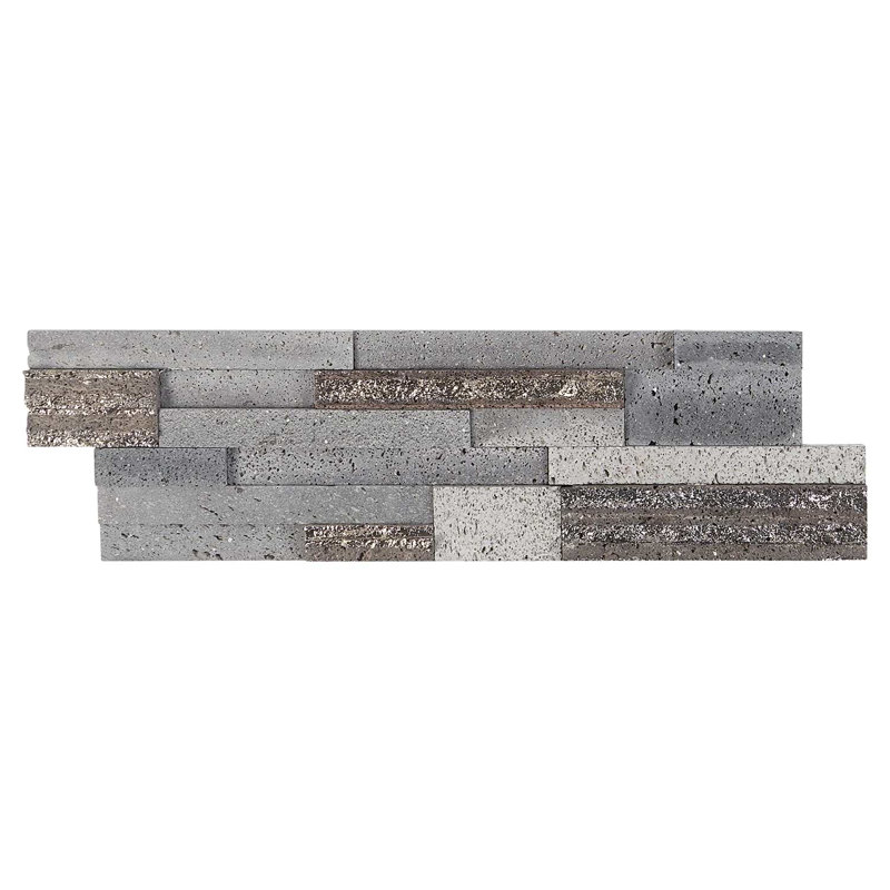 Stackstone 8x24 Textured 3D Brick Lava Stone Mosaic Tile